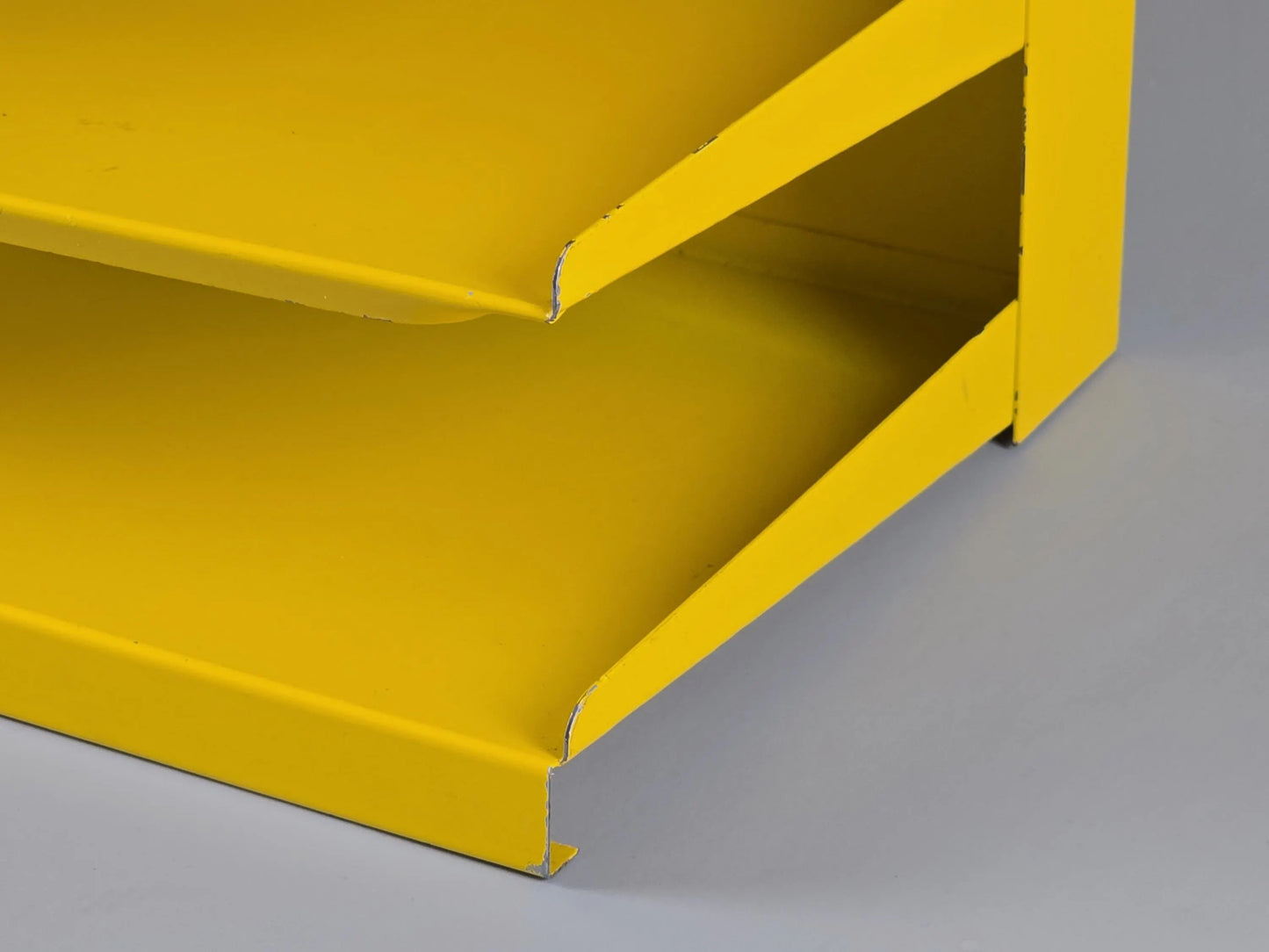 Vintage 1960s Yellow Steel Sorting Station & Desk Organizer