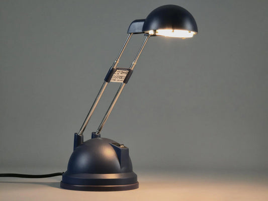 Vintage 1990s IKEA Purple 'Espressivo' Telescopic Antenna Desk Lamp.