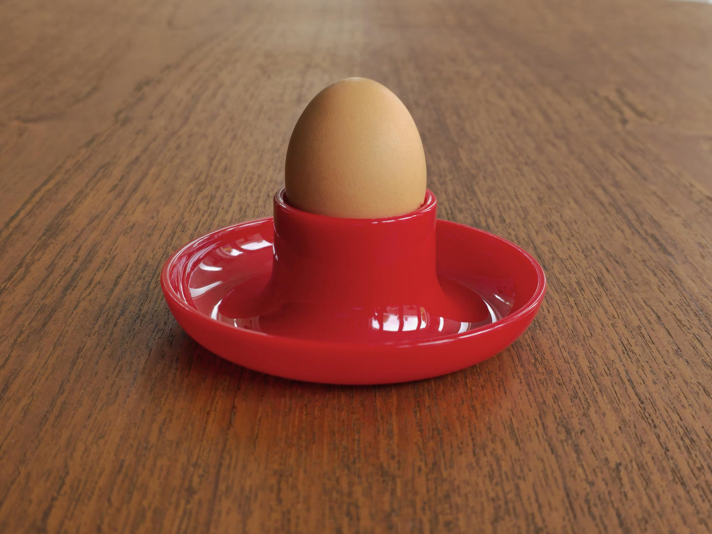 Vintage 1970s GUZZINI Red Plastic Egg Cup • Italian Space Age Design Kitchenware.