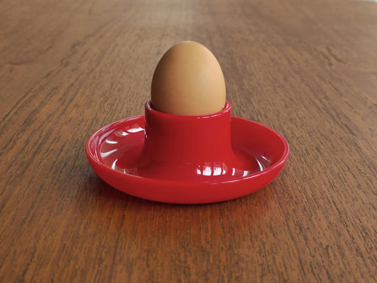 Vintage 1970s GUZZINI Red Plastic Egg Cup • Italian Space Age Design Kitchenware.