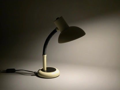 Vintage 1970s Cream Gooseneck Desk Lamp By Massive Lighting.