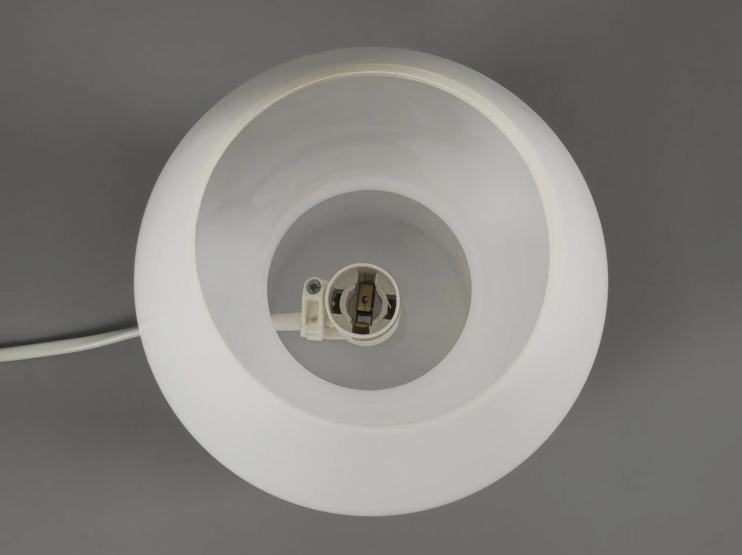 Vintage 1980s Opal Glass Mushroom Table Lamp, Sweden.