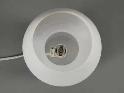 Vintage 1980s Opal Glass Mushroom Table Lamp, Sweden.