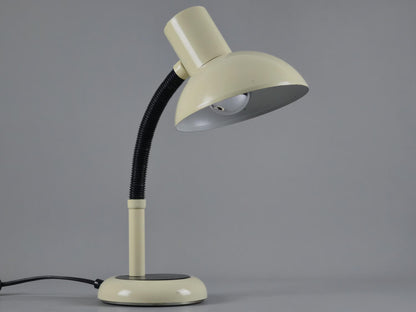 Vintage 1970s Cream Gooseneck Desk Lamp By Massive Lighting.