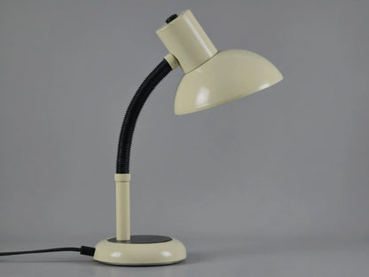 Vintage 1970s Cream Gooseneck Desk Lamp By Massive Lighting.